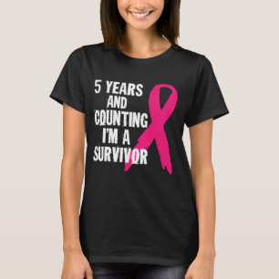 Camiseta 5 anos e contando que sou um Cancer de Sobrevivênc