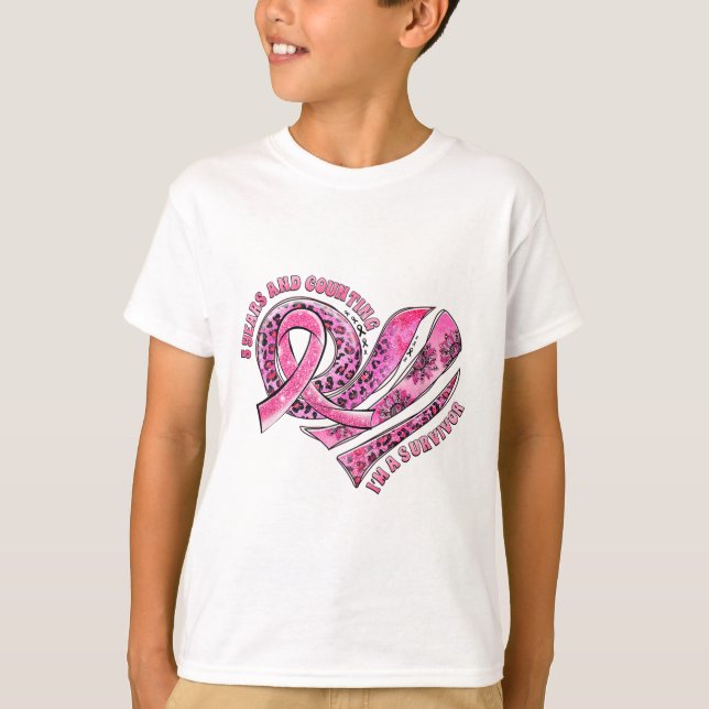 Camiseta 5 anos e contando que sou um Cancer de Sobrevivênc (Frente)