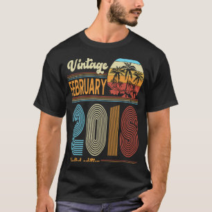 Camiseta 5 anos Vintage de aniversário fevereiro de 2018 ra