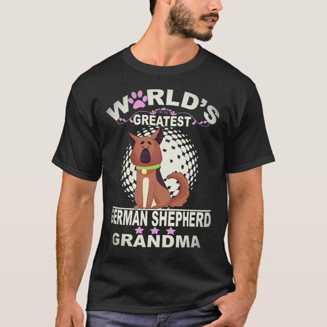 Camiseta 5 Avós de Pastores Alemães Mais Incríveis do Mundo (Frente)