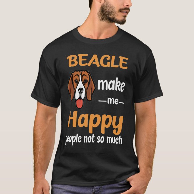 Camiseta 5 Beagle Me Fazem Feliz (Frente)