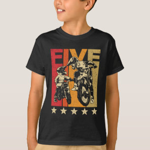 Camiseta 5 Birt Dirt Bike 5 Anos De Idade