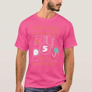 Camiseta 5 Birthday 5 Bday Science Mad Scientist Chemi
