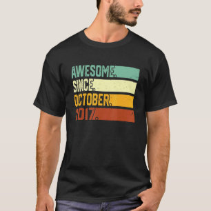 Camiseta 5 Birthday Boy 5 Anos Incrível Desde 20 De Outubro
