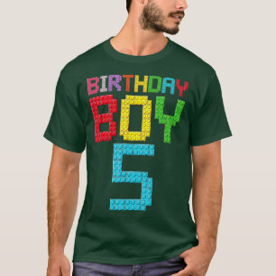 Camiseta 5 Birthday Boy Master Builder 5 anos