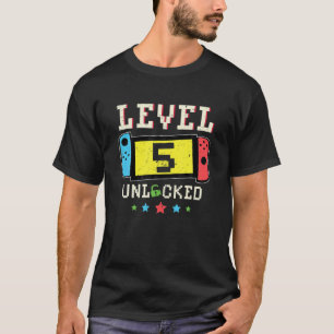 Camiseta 5 Birthday Gamer Boys Adolescentes 5 Anos Vídeo D