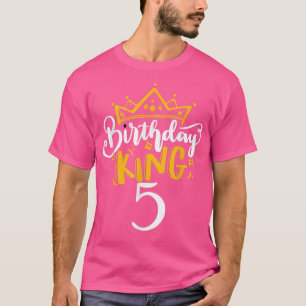 Camiseta 5 Birthday King 5 Anos Ideias De Festas Para Menin