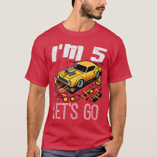 Camiseta 5 Birthday Race Map Im 5 Deixa Ir Garotas