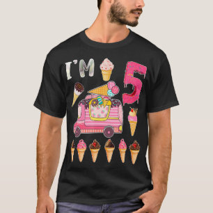 Camiseta 5 Birthday Trilhão Sorvete De Tripulação Im 5 B