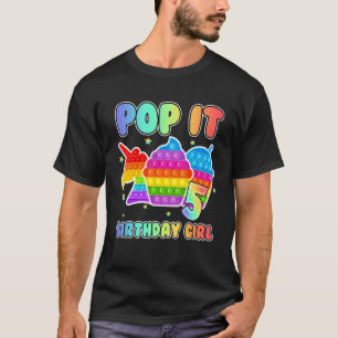 Camiseta 5 Birthday Unicorn Fidget Pop It Birthday Girl K