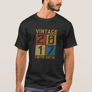 Camiseta 5 Birthday Vintage 2017 Nascer Em 2017 5 Anos B