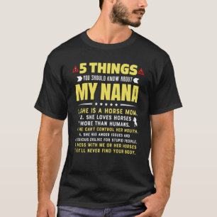 Camiseta 5 Coisas Que Você Deve Saber Sobre Minha Mãe de Ca