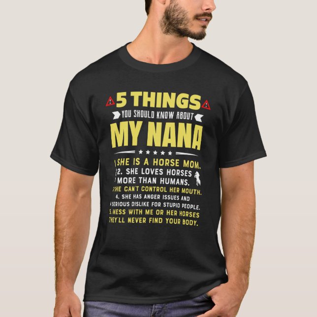 Camiseta 5 Coisas Que Você Deve Saber Sobre Minha Mãe de Ca (Frente)