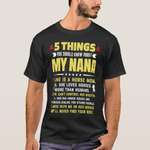 Camiseta 5 Coisas Que Você Deve Saber Sobre Minha Mãe de Ca