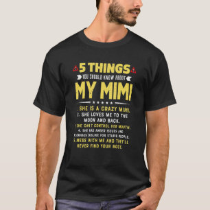 Camiseta 5 Coisas Que Você Deveria Saber Sobre Meus Netos M