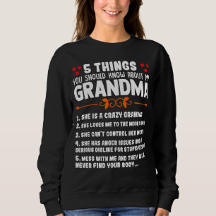 Camiseta 5 Coisas Que Você Deveria Saber Sobre Minha Avó Di