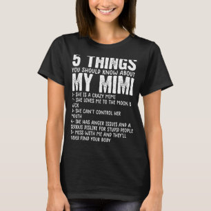 Camiseta 5 Coisas Que Você Deveria Saber Sobre Minha Avó Mi