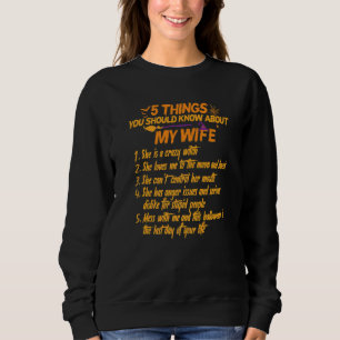 Camiseta 5 Coisas Que Você Deveria Saber Sobre Minha Esposa
