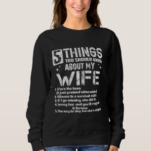Camiseta 5 Coisas Que Você Deveria Saber Sobre Minha Esposa