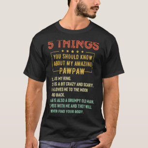Camiseta 5 coisas que você deveria saber sobre o meu pai de