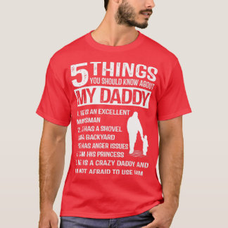 Camiseta 5 Coisas Sobre Meu Pai Engraçado Dia do Pai Dão