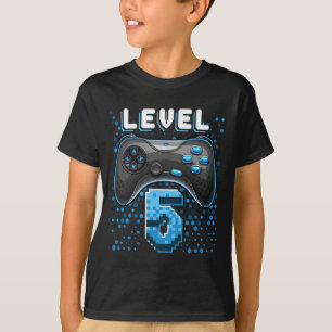 Camiseta 5 Controladora de videogame 5 Birthday Gamer Gift 