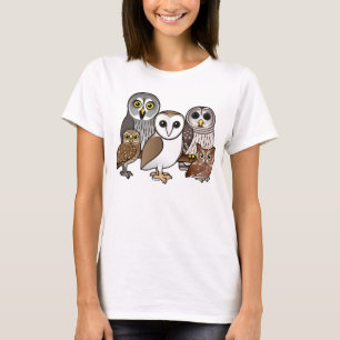 Camiseta 5 corujas de Birdorable