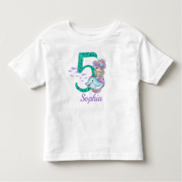 Camiseta 5 de Aniversário da Camisa-de-Aniversário do Bebê