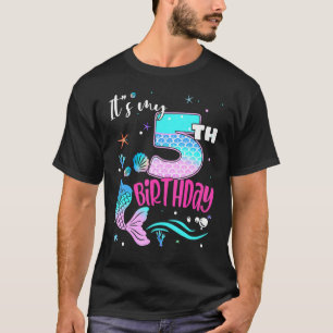 Camiseta 5 de aniversário É a minha 5 Aniversário Família d