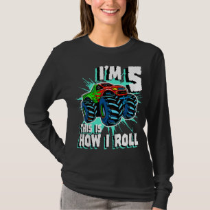 Camiseta 5 de Festa de aniversário de Monstro de 5 Anos