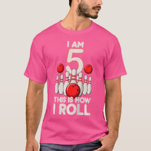 Camiseta 5 de Festa De Boliche De 5 Anos É Como Eu Rumo