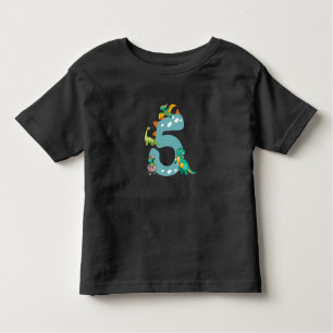 Camiseta 5 Dinosaur Trex Dino 5 anos