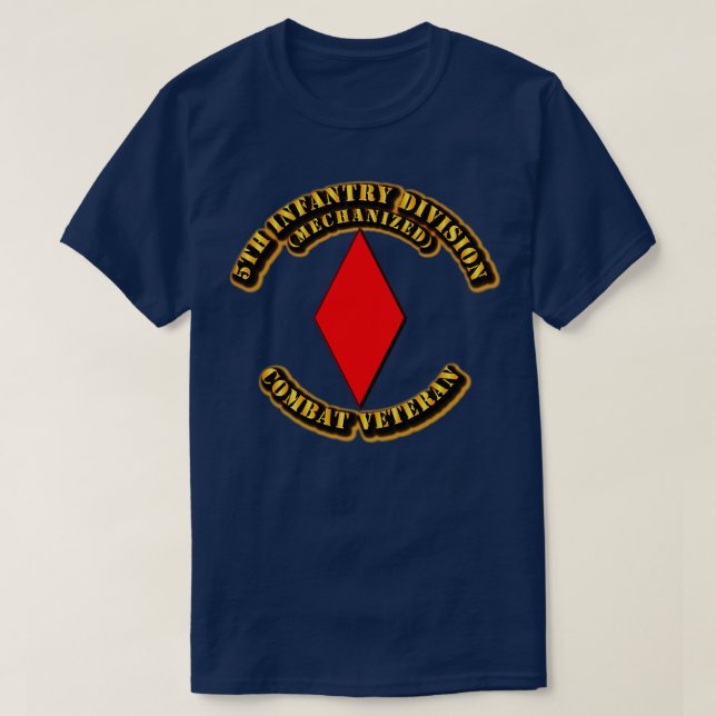 Camiseta 5 Divisão de Infantaria Combate Veteran (Frente do Design)