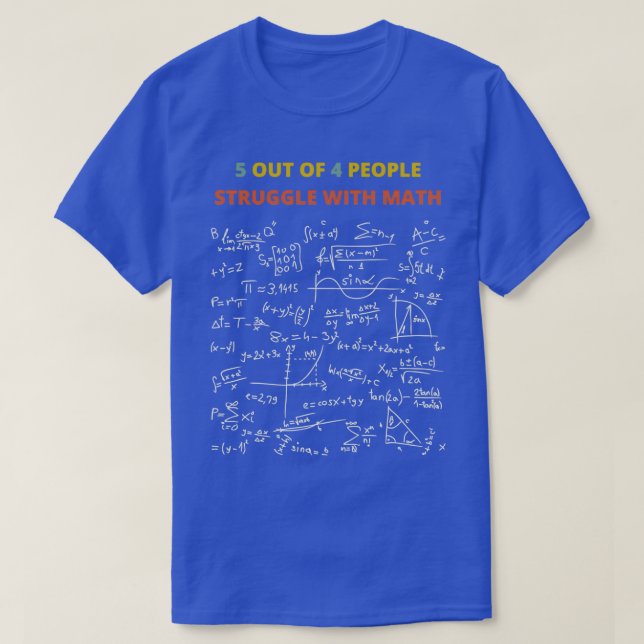 Camiseta 5 Em 4 Pessoas De Luta Com Matemática 18 (Frente do Design)