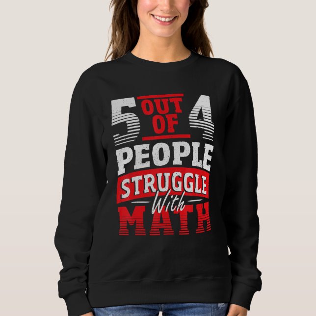 Camiseta 5 Em 4 Pessoas Lutando Com O Professor Matemático  (Frente)