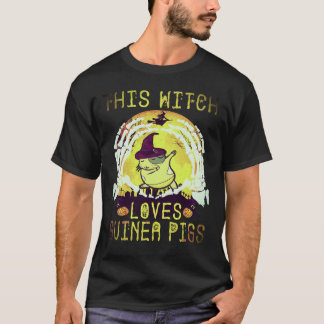 Camiseta 5 Esta Bruxa Ama Porquinhos do Halloween