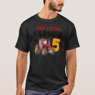 Camiseta 5 Festa de aniversário 5 Anos De Fazenda Farmador