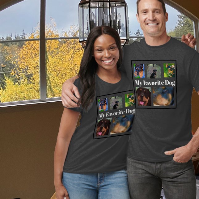 Camiseta 5-Foto Meu Cachorro Favorito Cria Sua Própria Cami (Criador carregado)