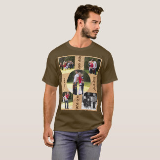 Camiseta 5 Fotografias Melhor Pai De Grãos De Madeira De 20