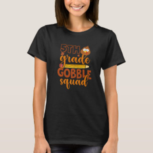 Camiseta 5 Grau Gobble Squad Turquia Ação de Graças