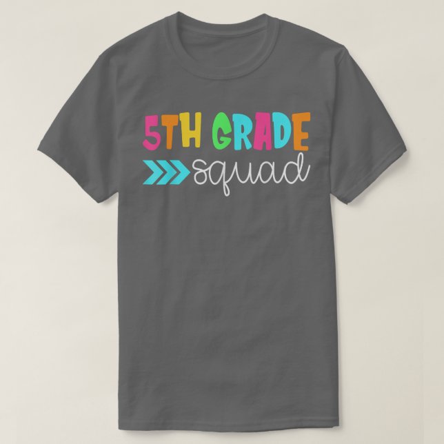 Camiseta 5 Grau Quinto Gráfico De Volta Ao Professor (Frente do Design)
