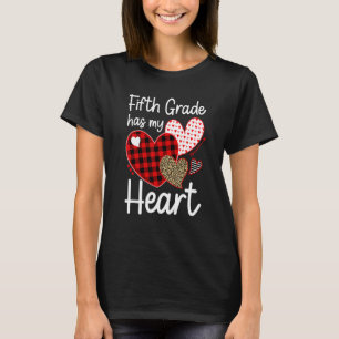 Camiseta 5 Grau Tem Meu Cardíaco Docinhos Leopardo Xadrez O