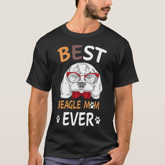 Camiseta 5 Melhor Mãe Beagle de Todos os Tempos (Frente)