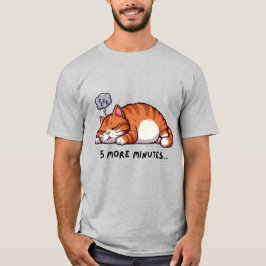 Camiseta 5 More Minutes Sleepy Orange Tabby Cat