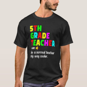 Camiseta 5 Nível De Professores Definição Feliz Primeiro Di