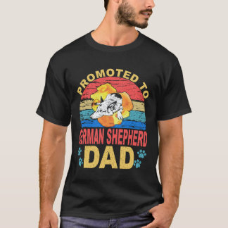 Camiseta 5 Promovido a Pai de Pastor Alemão Pastor Alemão