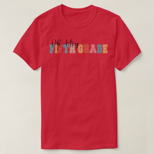 Camiseta 5 Quinto Ano De Volta Ao Retro Escolar  (Frente do Design)