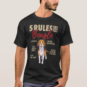 Camiseta 5 Regras Para O Cão De Beagle