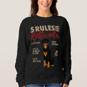 Camiseta 5 Regras Para O Cão Rottweiler
