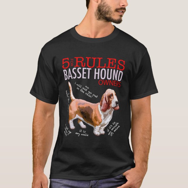 Camiseta 5 Regras Para Proprietários De Caça-Cesto (Frente)